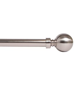 Home Collections Extendable Metal Curtain Pole 0.9-1.6m - Brushed Steel 