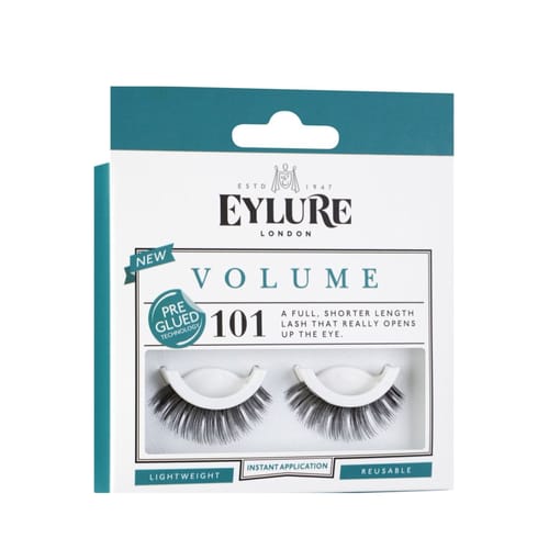 Eylure Volumen 101 Wimpern – Wiederverwendbare False Lashes, Inkl. Kleber, 27 G