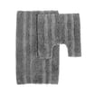 Home Collections 2 Piece Chenille Stripe Bath Mat Set