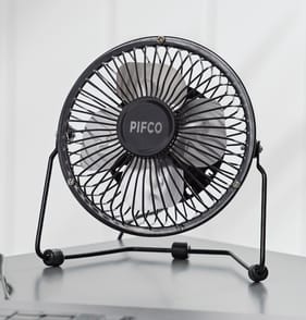 Pifco 4" USB Mini Desk Fan - Black