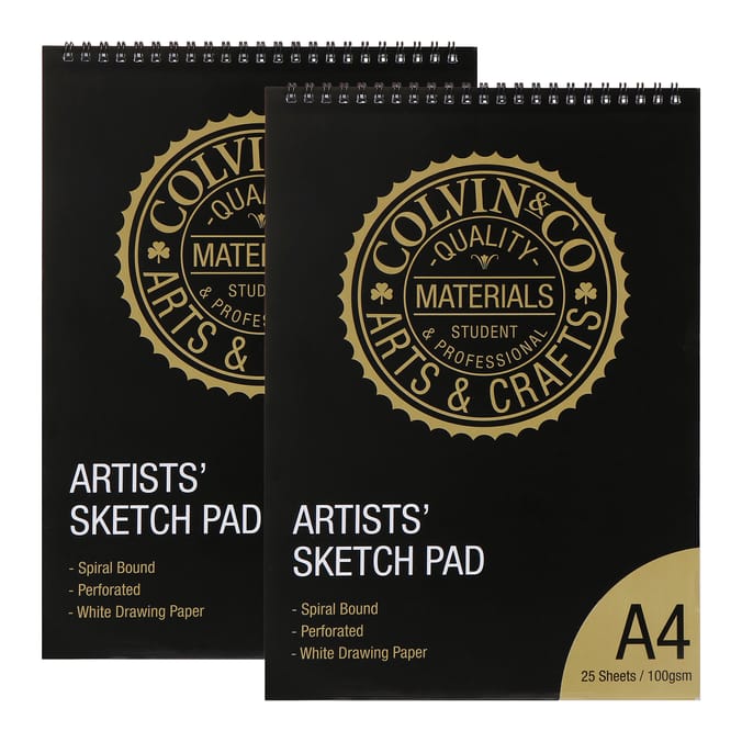 Colvin & Co Artists' A4 Sketch Pad 25 Sheets x2
