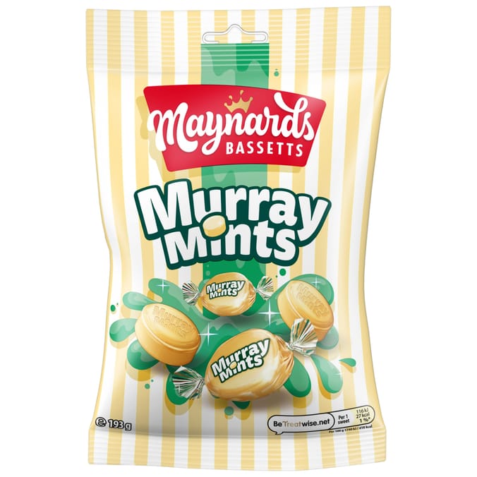 Maynards Bassetts Murry Mints Sweets Sharing Bag 193g