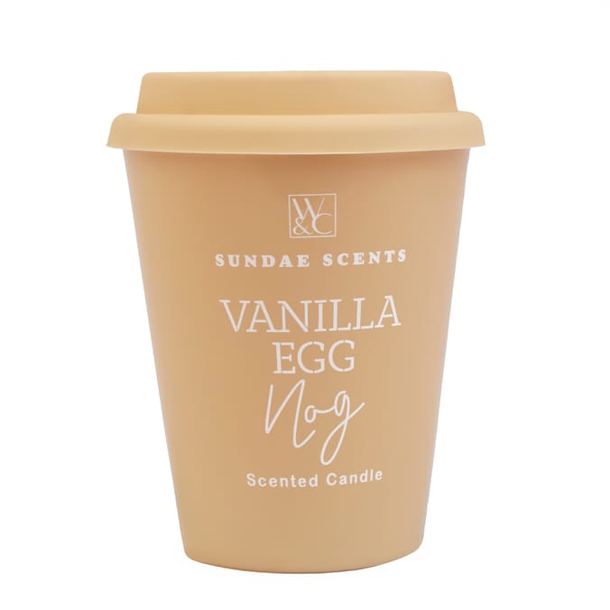  Sundae Scents Travel Mug Scented Candle 300g -  Vanilla Egg Nog