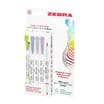 Zebra Cool and Refined Mildliner Double Ended Brush Pen and Fine Marker Pack of 5