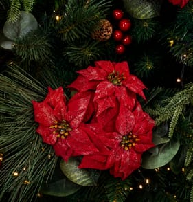 Festive Feeling Poinsettia Flower Pick 