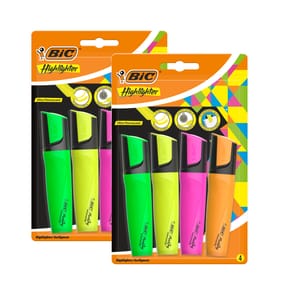  Bic Highlighter Pens 4 Pack x2
