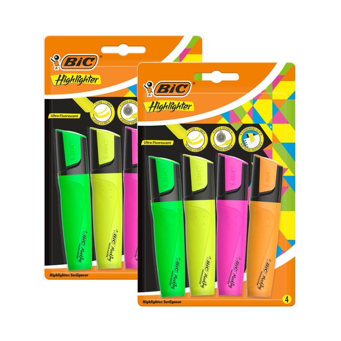 Bic Highlighter Pens 4 Pack