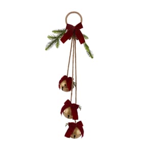 Festive Feeling Hanging Cow Bell - Red