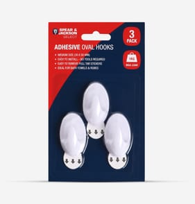 Spear & Jackson Adhesive Oval Hooks 3 Pack