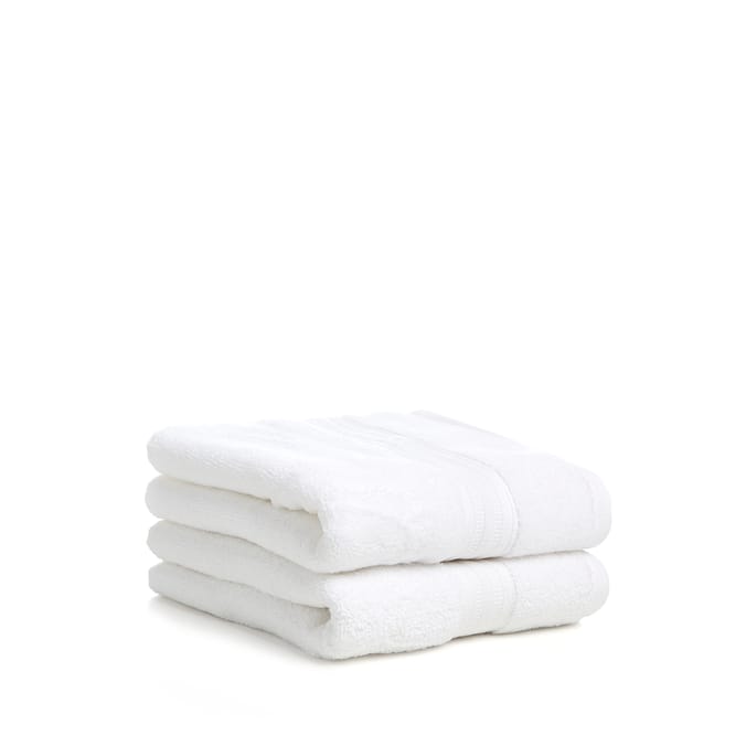 Home Collections White 2 Luxury Hand Towels