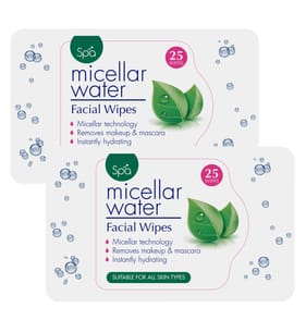 Spa Micellar Water Facial Wipes 25s x2