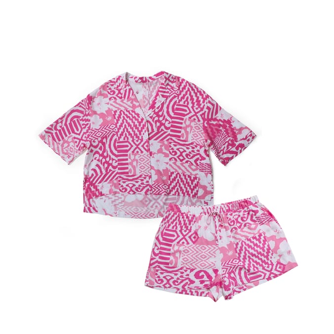 Originals Ladies Viscose Pink Pyjama Set