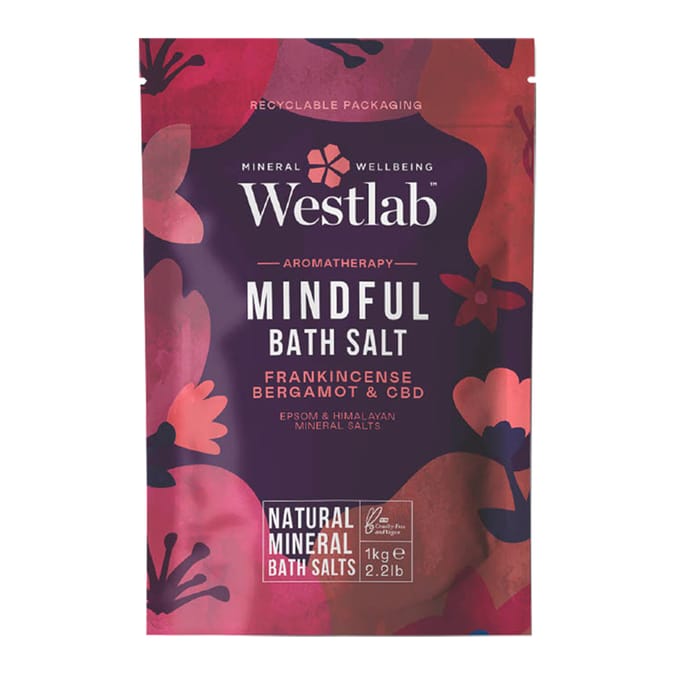 Westlab Mindful Epsom & Himalayan Salts - Bergamot geranium & CBD 1kg