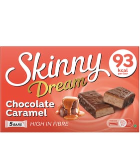 Skinny Chocolate Caramel 5 Bars Snack x10