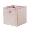 Home Collections Velvet Storage Cube 2 Pack - Pink