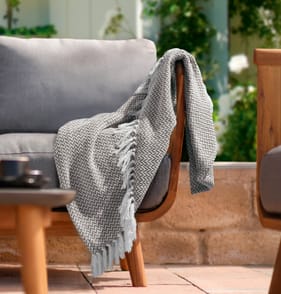The Outdoor Edit Earthed Woven Throw - Brown