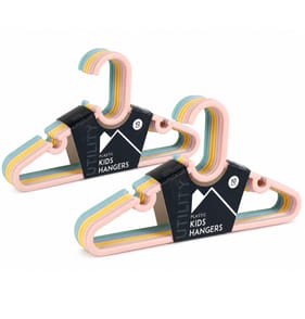 Utility Plastic Kids Hangers 10 Pack - Multi-Colour