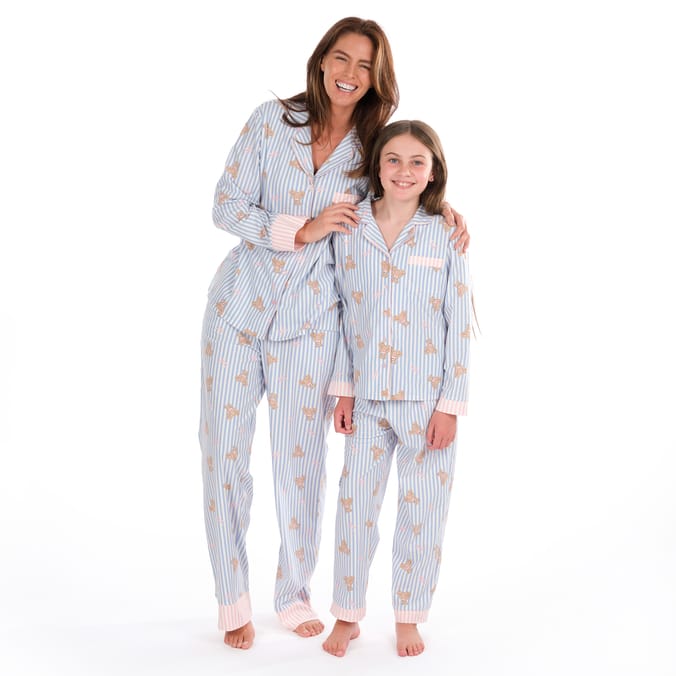 Originals Girls Blue Stripe Bear Pyjamas