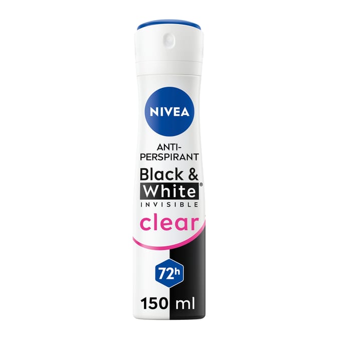 Nivea Anti-perspirant Deodorant 150ml - Black & White Invisible Clear 72h