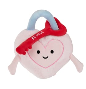 With Love Heart Padlock Plush - Pink 