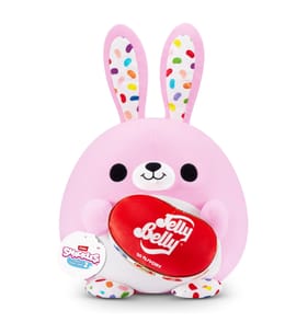 Snackles 8" Soft Plush - Flossie the Pink Bunny with Jelly Belly