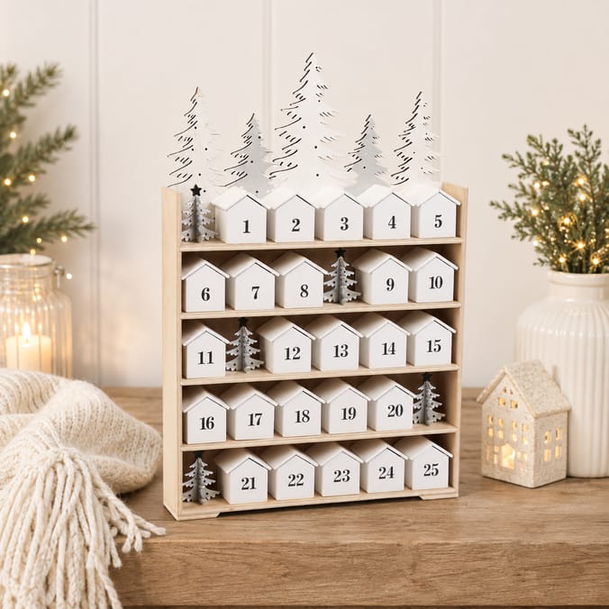 Frosted Spirit Wooden Advent Calendar