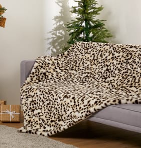 The Winter Warmer Collection Cheetah Print Faux Throw