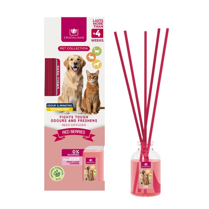 Cristalinas Pet Collection Reed Diffuser 25ml - Red Berries