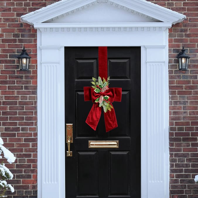 Festive Feeling Christmas Over The Door Bow