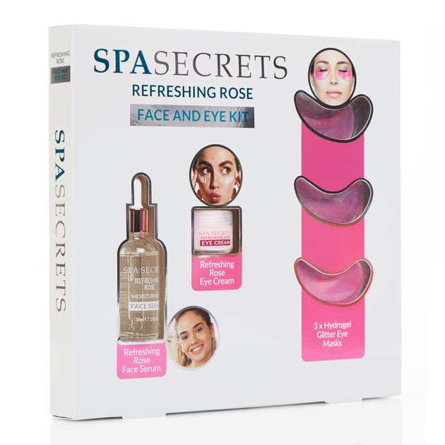 Refreshing Kit Spa Secrets Refreshing Rose Face & Eye Kit | Home Bargains