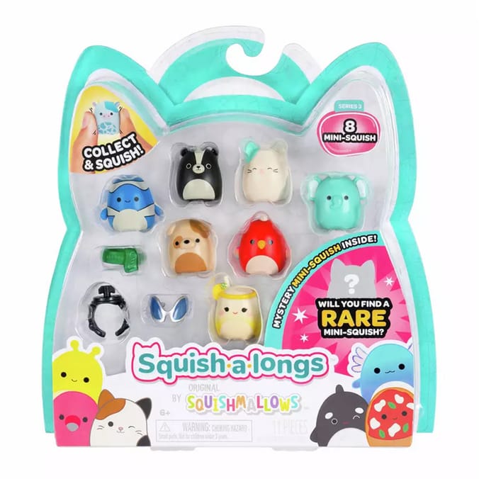 Squish-a-longs Squishmallow Collectibles - 8 Pack