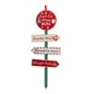 Sleigh Bells Christmas Stake Sign - Santa Stop Here