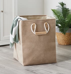 Home Collections Tufted Laundry Basket - Brown