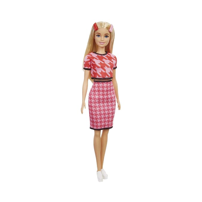 Barbie Fashionista Doll- Top/Skirt Dogtooth Pattern