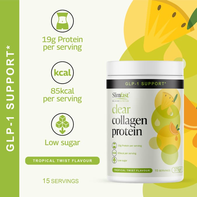 Slimfast Clear Collegen Protein 375g - Tropical