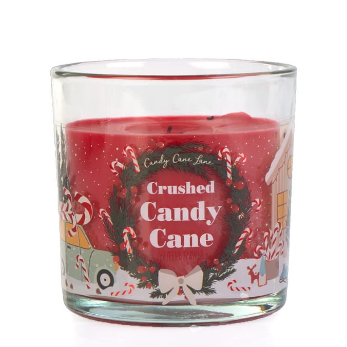 Candy Cane Lane Scented Candle 350g - Crushed Candy Cane