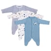 Pure Baby Long Sleeve Sleepsuits 3 Pack