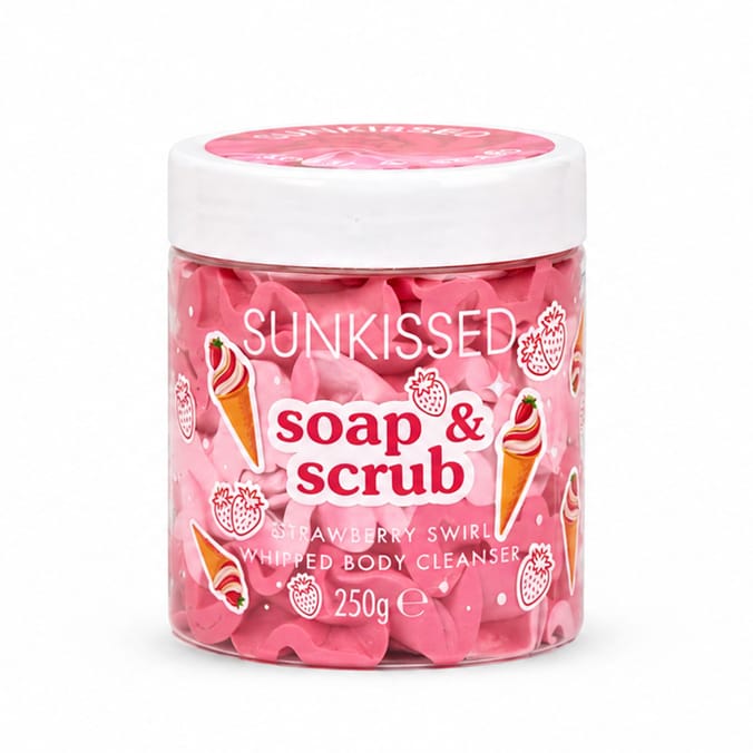 Sunkissed Strawberry Swirl Whipped Soap & Scrub
