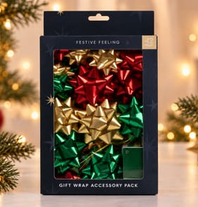  Festive Feeling Gift Wrap Accessory 42 Pack - Traditional