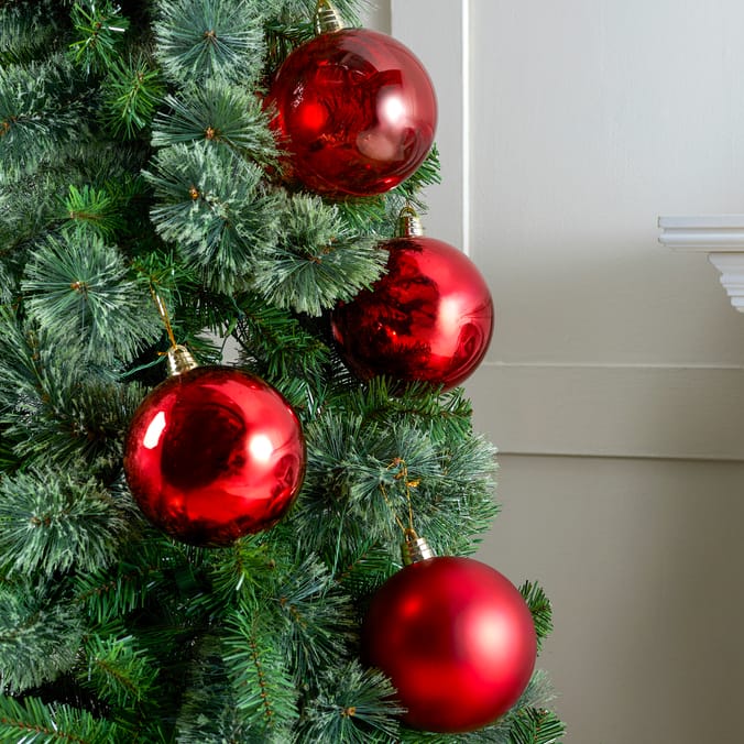 Festive Feeling 15cm Christmas Bauble 4 Pack