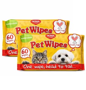 Norma Labs Biodegradable Pet Wipes 60's x2