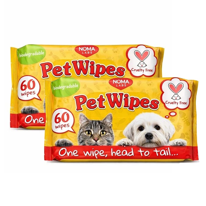 Norma Labs Biodegradable Pet Wipes 60's x2
