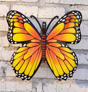 Jardin Metal Hanging Butterfly - Orange