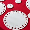 Festive Feeling Christmas Felt Place Mat 4 Pack - White
