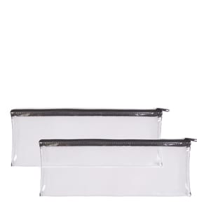 Stationery Store Clear PVC Pencil Case Large x2
