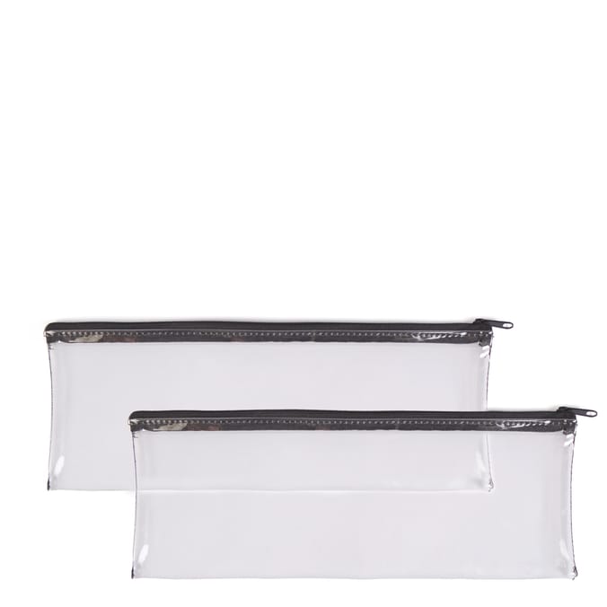 Stationery Store Clear PVC Pencil Case Large x2