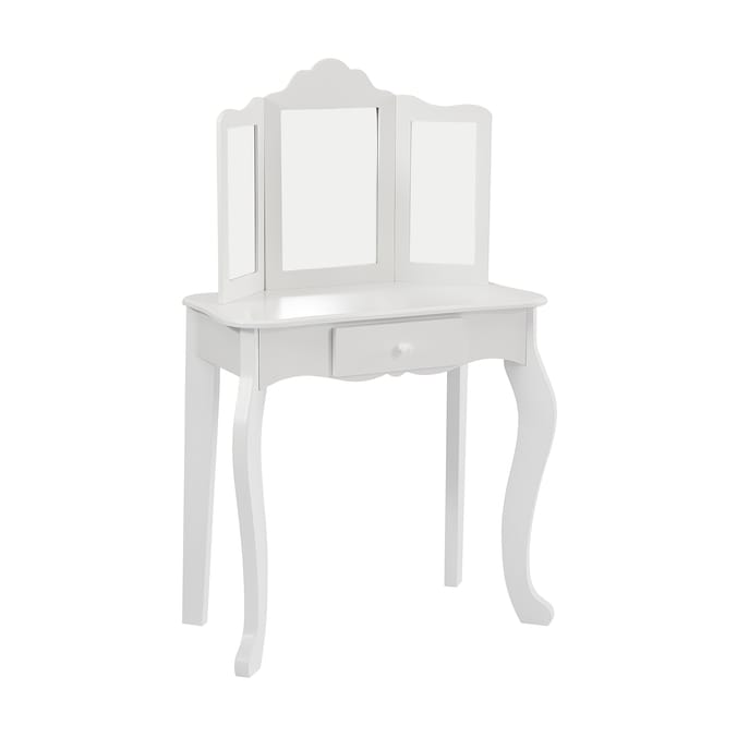 Liberty House Toys Kids White Vanity Table and Stool Set