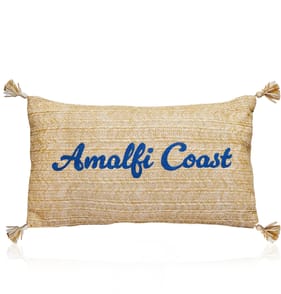 The Outdoor Edit Mediterranean Raffia Cushion - Amalfi Coast