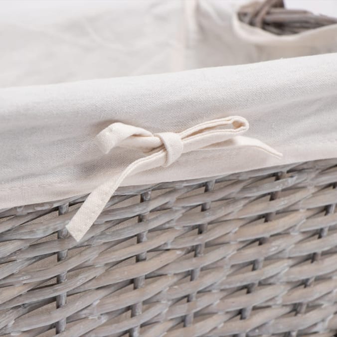 Festive Feeling Luxury Christmas Hamper Basket - Grey/White Large