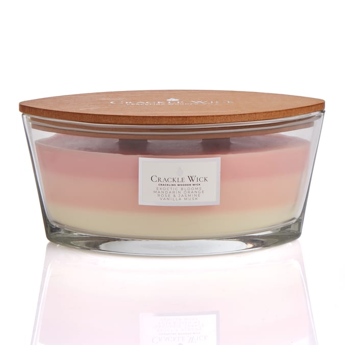 Crackle Wick Crackling Wooden Wick Candle 485g - Exotic Blooms